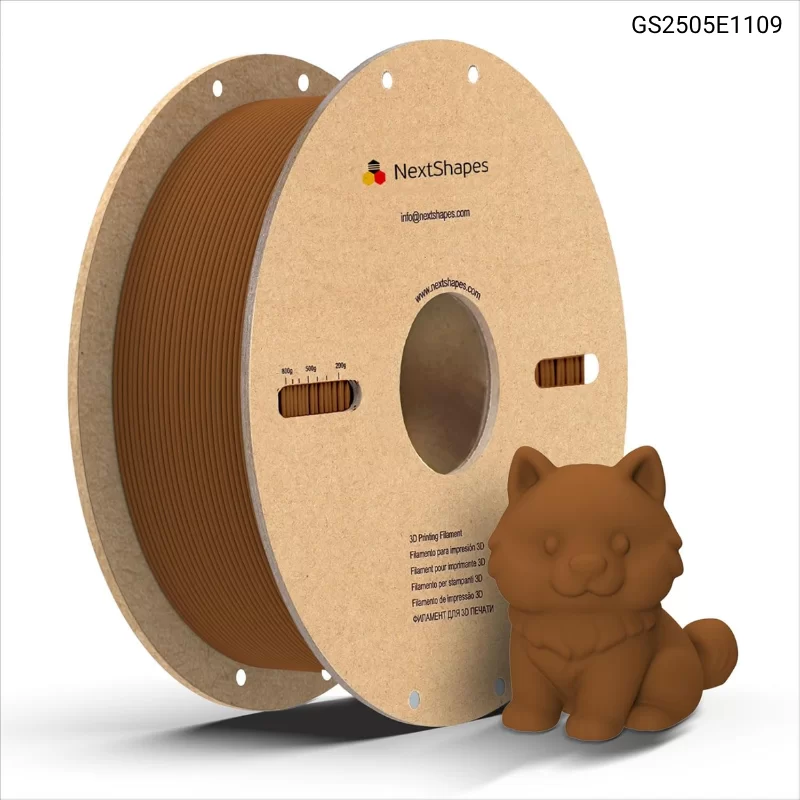 Пластик для 3D принтера Матовый PETG 1.75mm, 1KG/roll, Цвет Коричневый