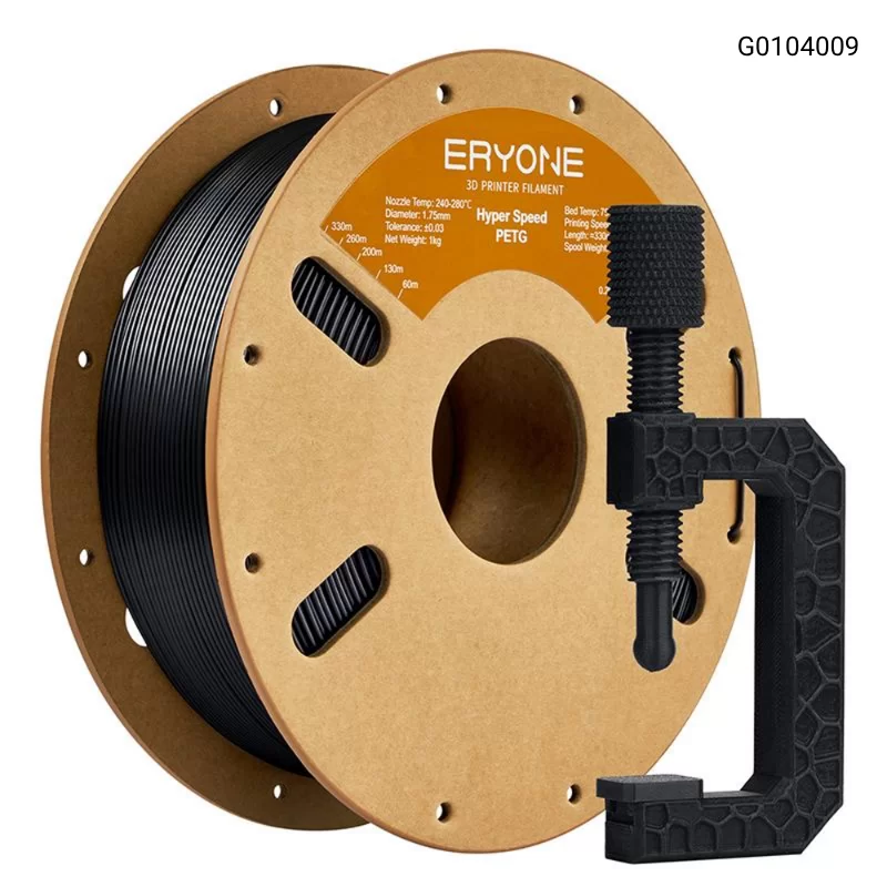 Пластик для 3D принтера Eryone High Speed PETG 1.75mm, 1KG/roll, Цвет Black