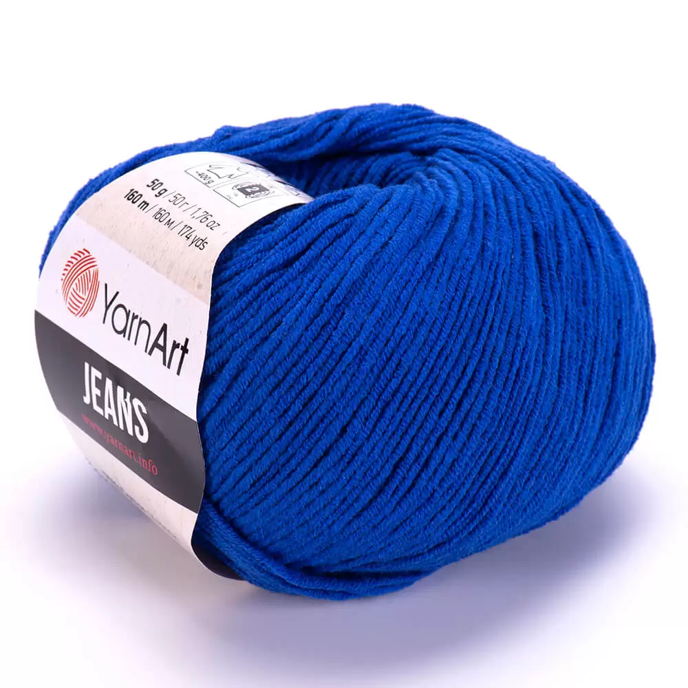Пряжа Yarnart JEANS цвет 47 Королевский Синий