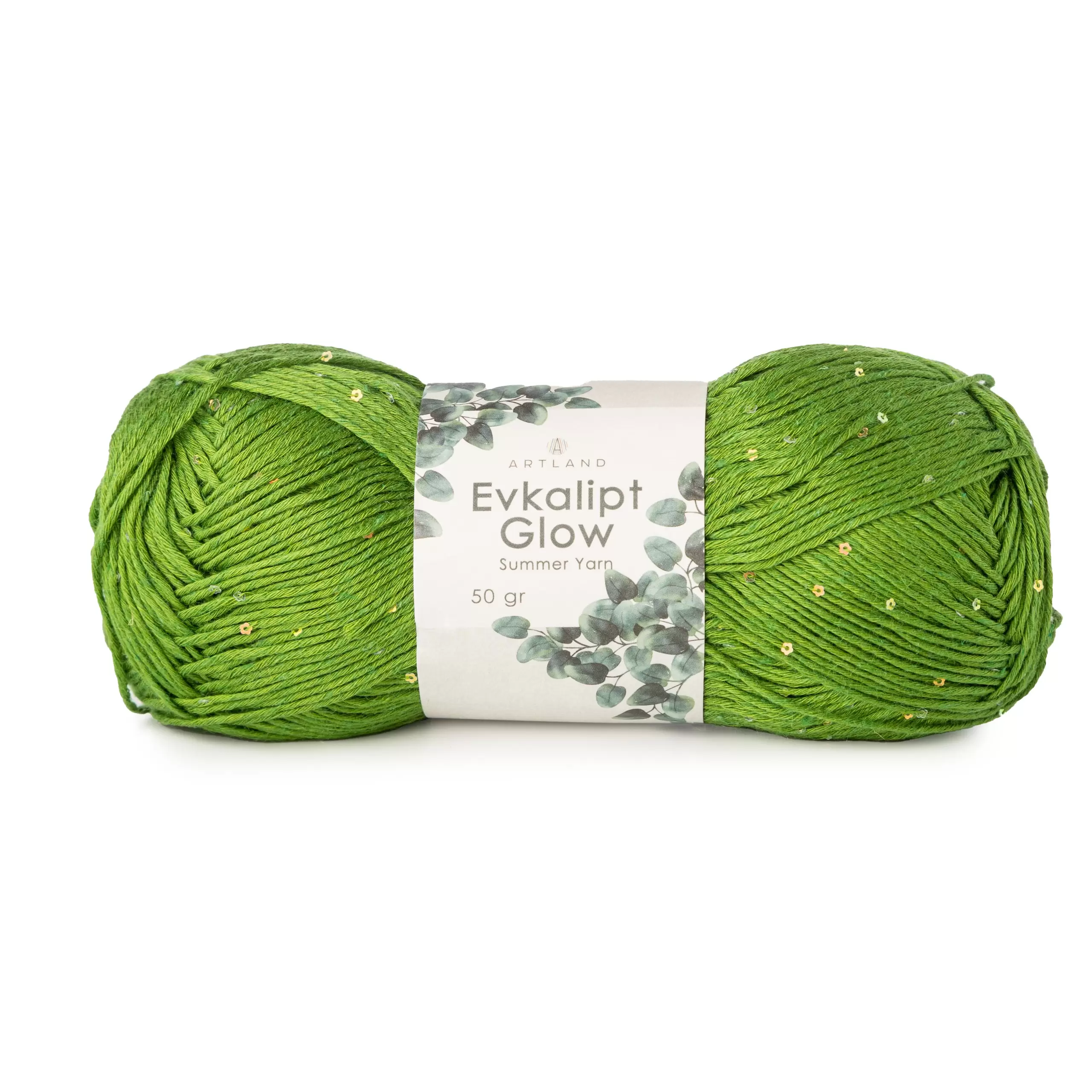 Пряжа Evkalipt Glow 50 г/175 м  13 Зеленый