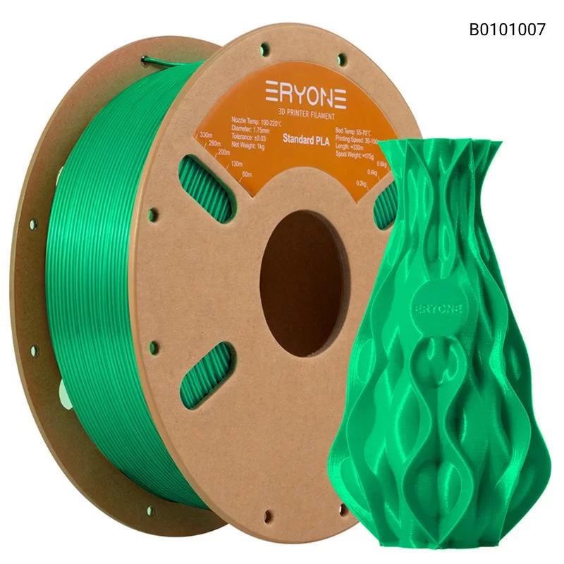 Пластик для 3D принтера Eryone Standard PLA 1.75mm, 1KG/roll, Цвет Green
