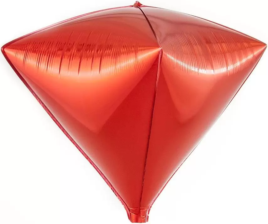Шар с гелием (27"/69 см) Алмаз, Красный
