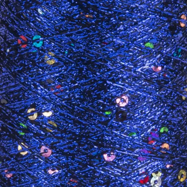 Пайетки на люрексе Yarnart Paillettes, 8008 Синий с мульти пайеткой