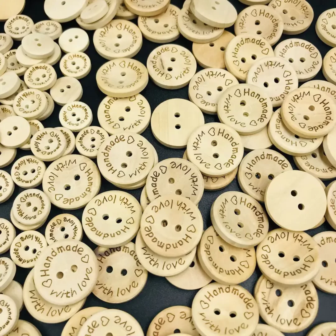 Пуговицы из дерева 20 мм, Handmade, уп. 10шт