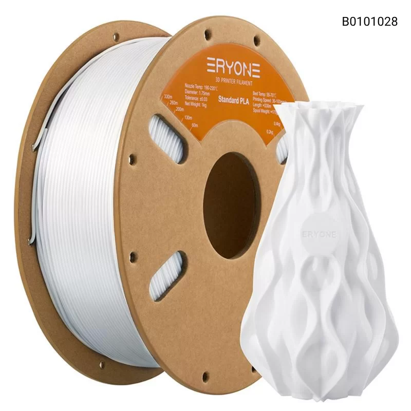Пластик для 3D принтера Eryone Standard PLA 1.75mm, 1KG/roll, Цвет Cool White