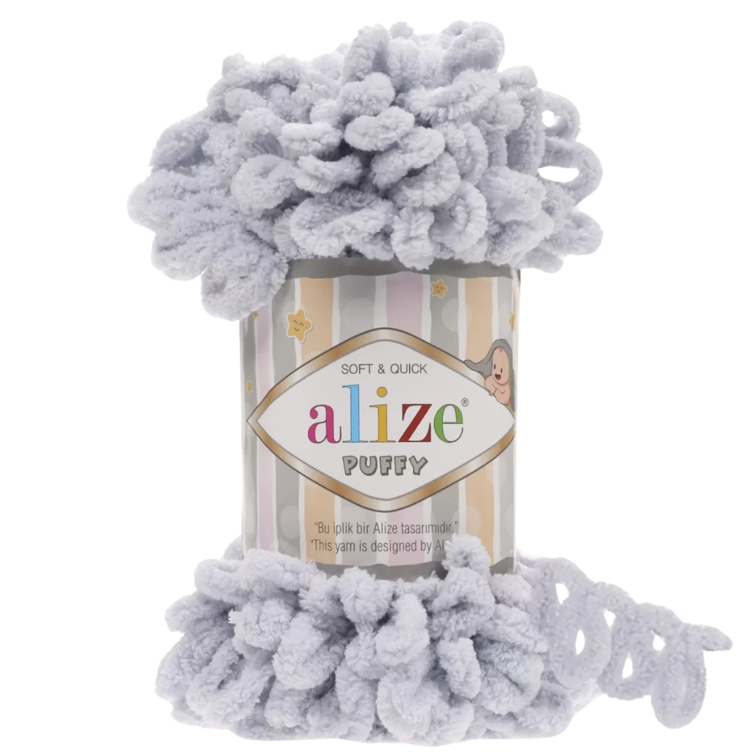 Пряжа Alize Puffy цвет 416 Серый