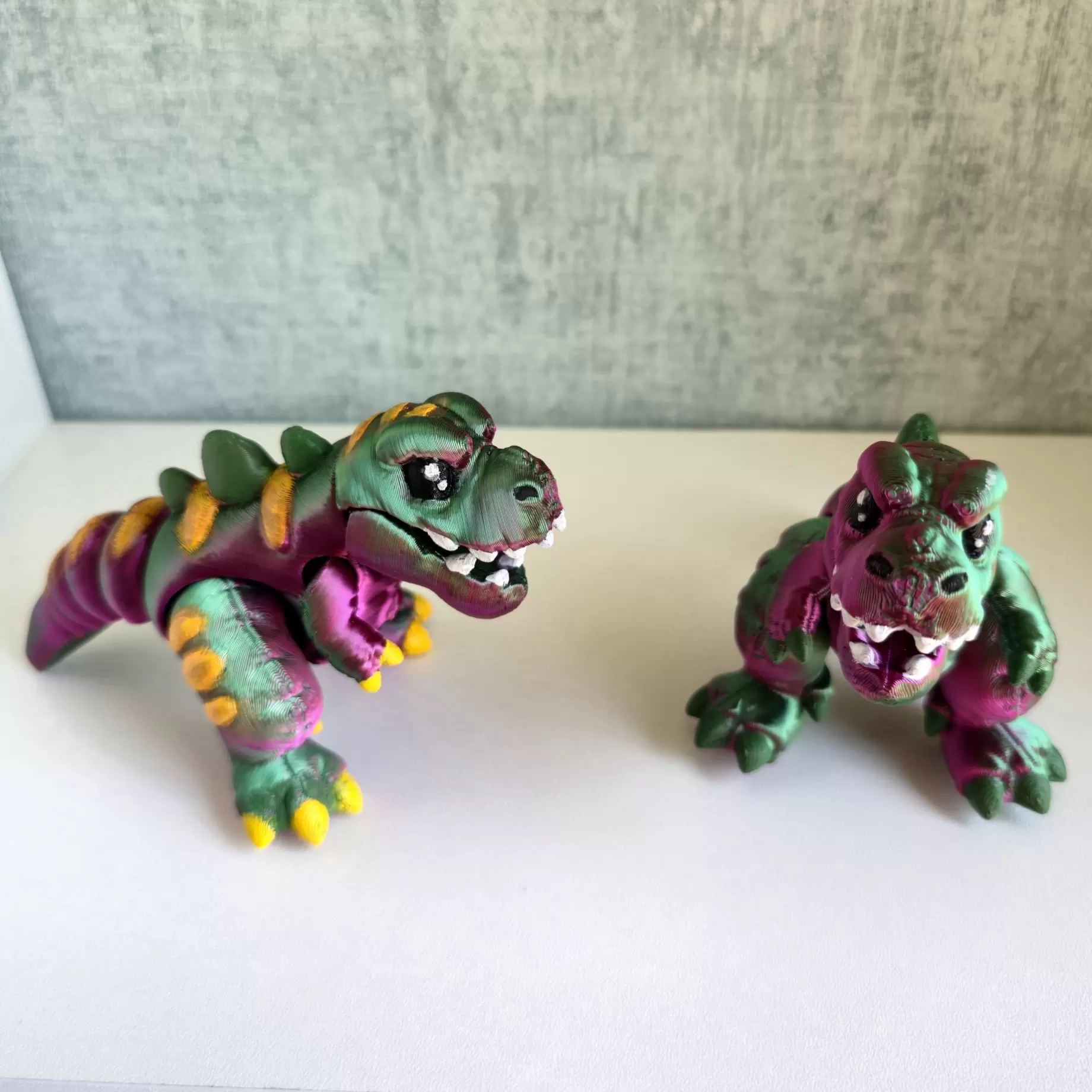 3Д Динозавр Stuffed T-Rex 9,5х13см, Цвет Ягодно-зелёный