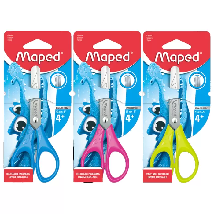 Ножницы 13см "Maped" "Essentials" закругленные лезвия, с европодвесом