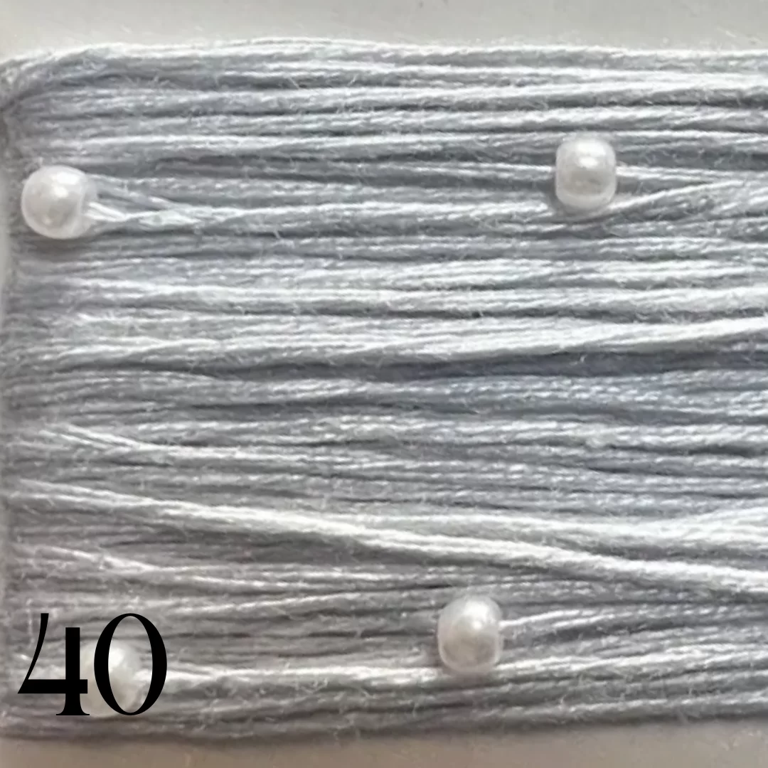 Бусины на хлопке, Цвет 40, Серый