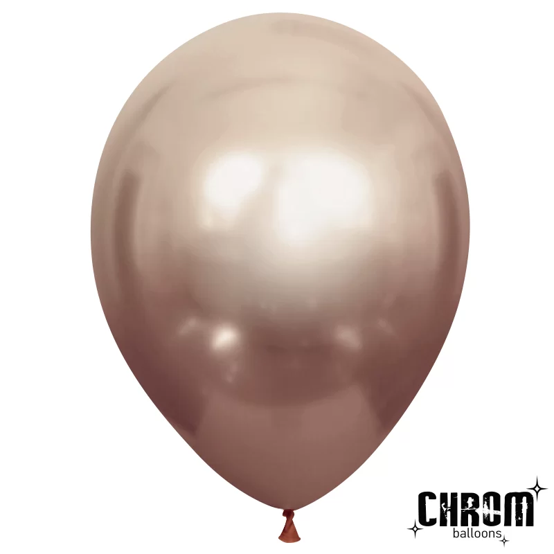 Шар с гелием (12''/30 см) Шампань, хром