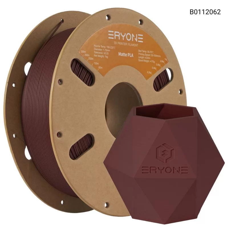 Пластик для 3D принтера Eryone Matte PLA 1.75mm, 1KG/roll, Цвет Ruby Red