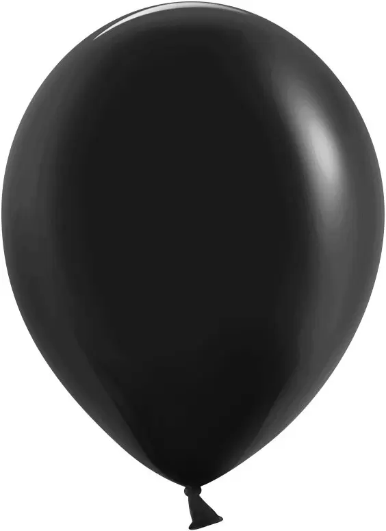 Шар с гелием (10''/25 см) Черный, пастель