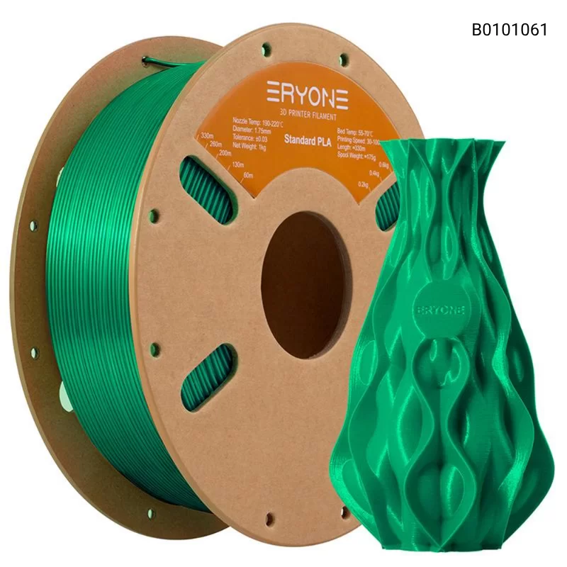 Пластик для 3D принтера Eryone Standard PLA 1.75mm, 1KG/roll, Цвет Dark Green