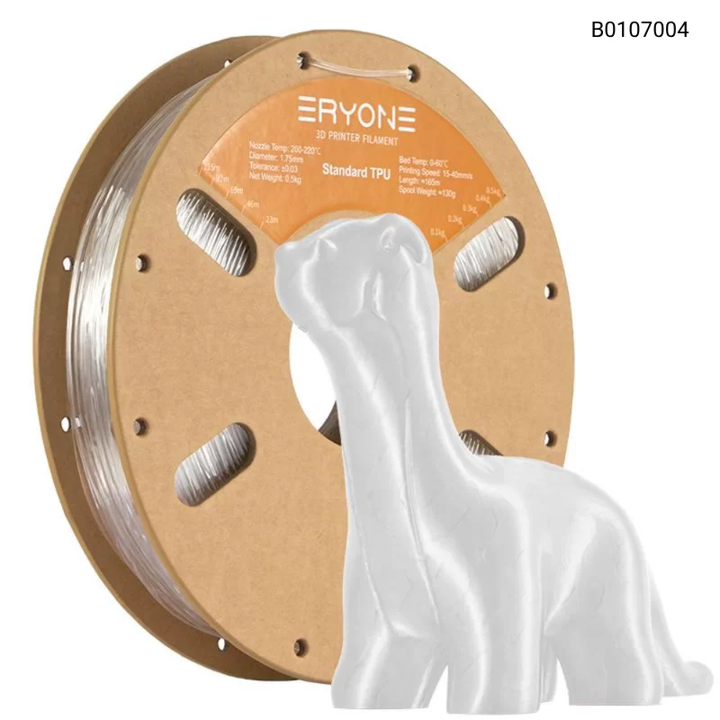 Пластик для 3D принтера Eryone TPU （95A）1.75mm, 0.5KG/roll, Цвет Transparent