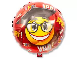 Шар с гелием (18"/46 см) Круг, УРА Выпускник