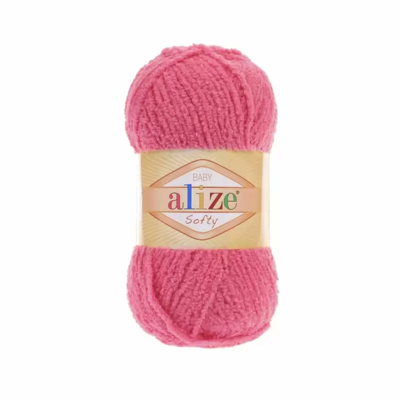 Пряжа Alize Softy цвет 33 Тёмно-Розовый