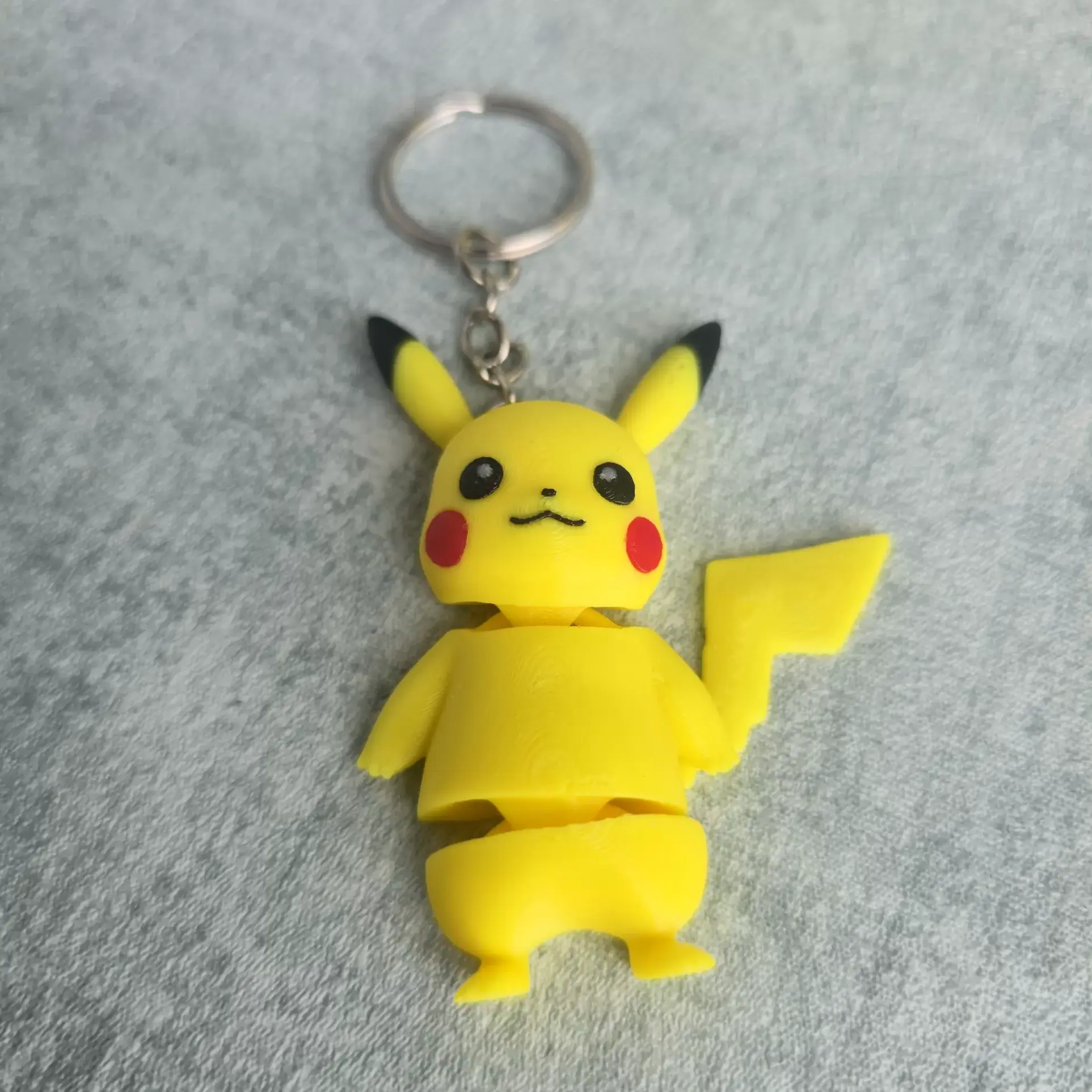 3Д брелок Pikachu покемон 5,5х6,5см, Цвет Жёлтый