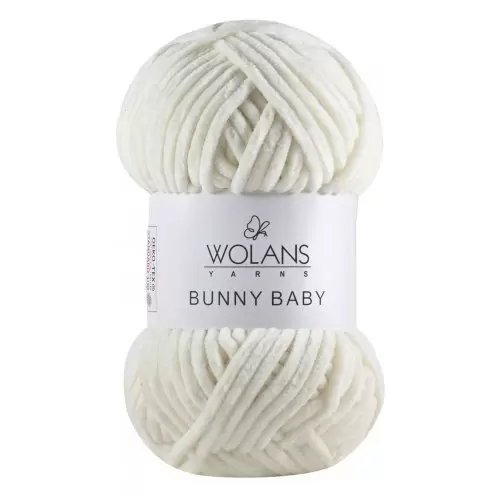 Пряжа Wolans Bunny Baby Цвет 100-02 Пломбир