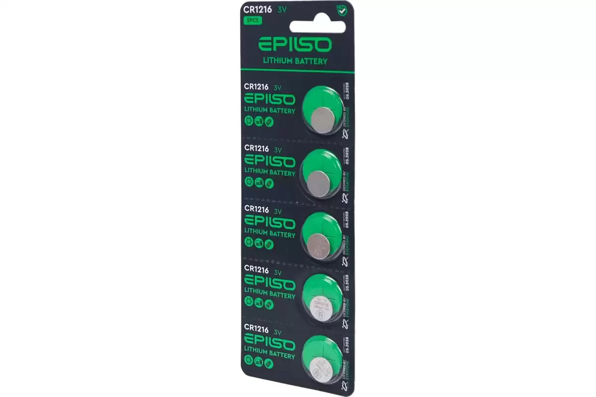Батарейки Epilso CR1216/5BL Lithium