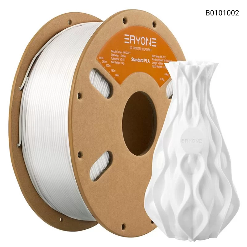 Пластик для 3D принтера Eryone Standard PLA 1.75mm, 1KG/roll, Цвет White