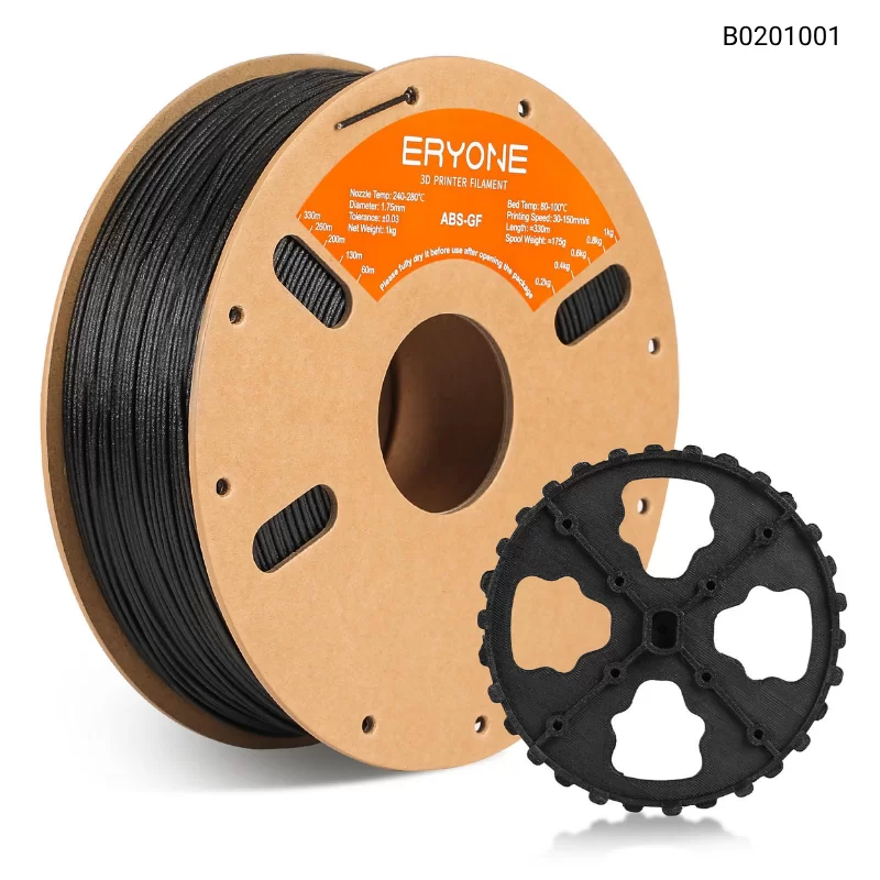 Пластик для 3D принтера Eryone Glass Fiber ABS (1kg, 275m), Цвет Black