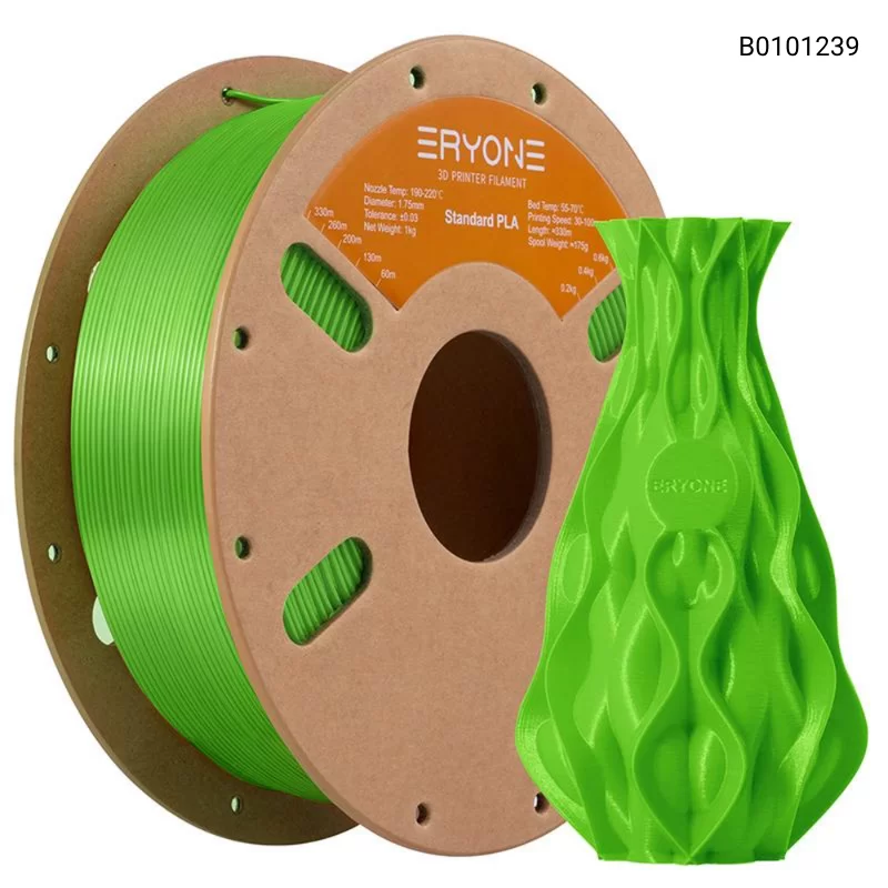 Пластик для 3D принтера Eryone Standard PLA 1.75mm, 1KG/roll, Цвет Green Apple