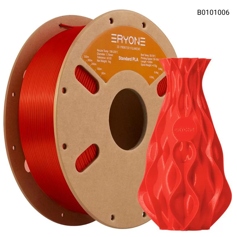 Пластик для 3D принтера Eryone Standard PLA 1.75mm, 1KG/roll, Цвет Red