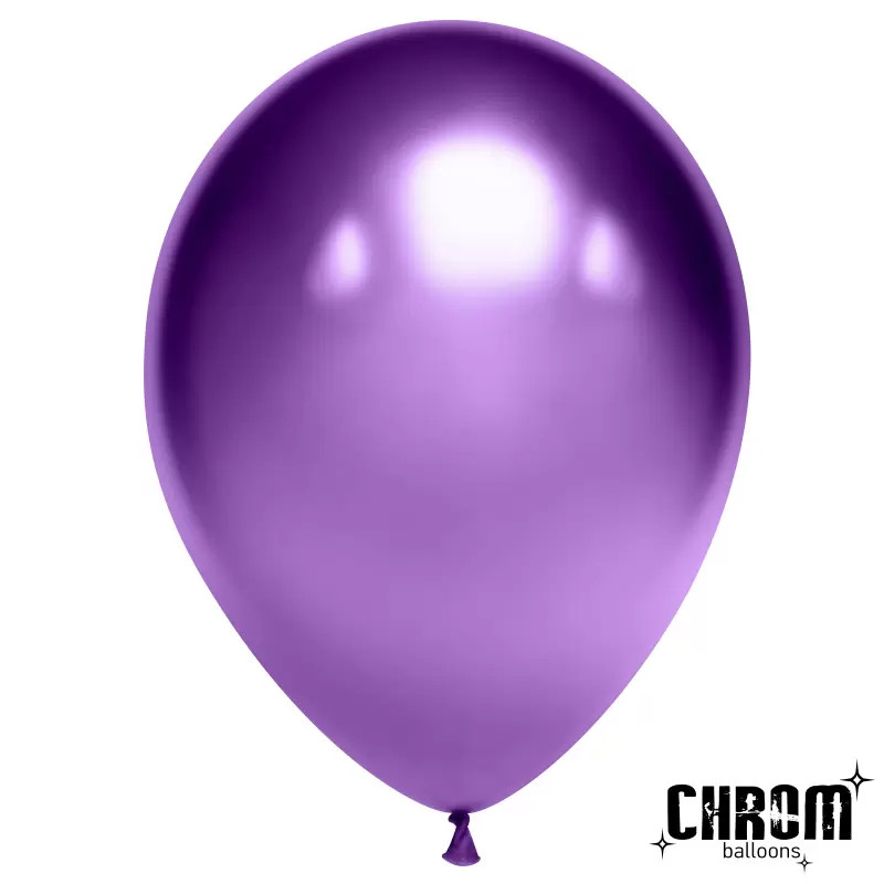 Шар с гелием (12''/30 см) Фиолетовый, хром