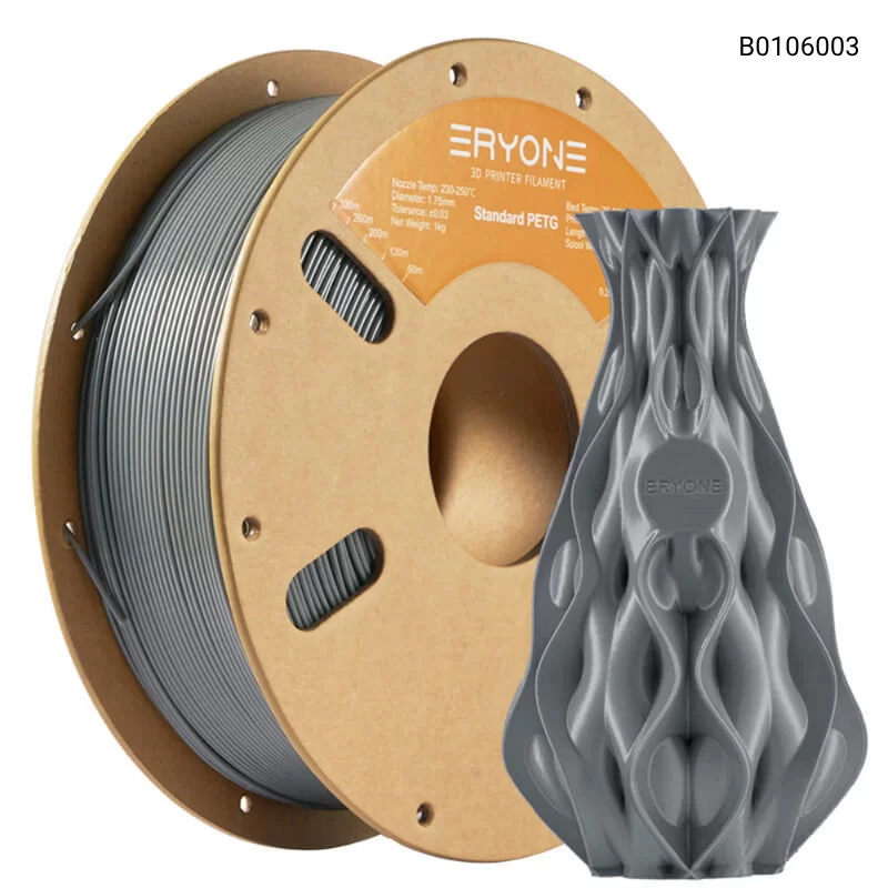 Пластик для 3D принтера Eryone PETG 1.75mm, 1KG/roll, Цвет Gray