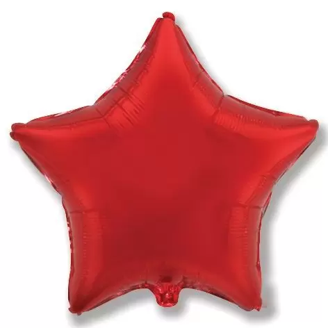 Шар с гелием (32"/81 см) Звезда, Красный