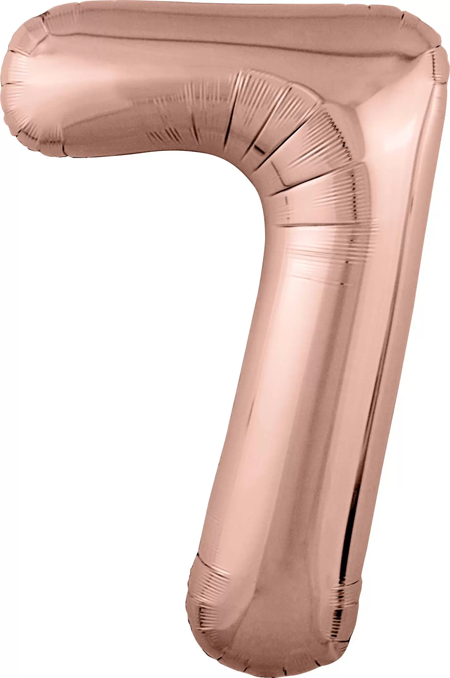 Шар с гелием (40"/102 см) Цифра, 7 Slim, Розовое Золото
