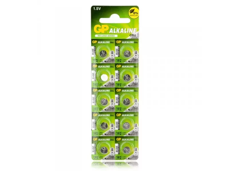 Батарейки GP AG3 (LR41, G3, LR736) 10BL Alkaline Cell