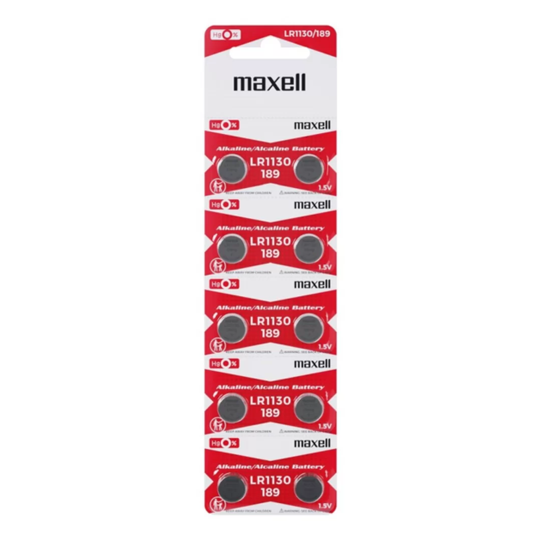 Батарейки Maxell AG10 (LR54, G10, LR1130) 10BL