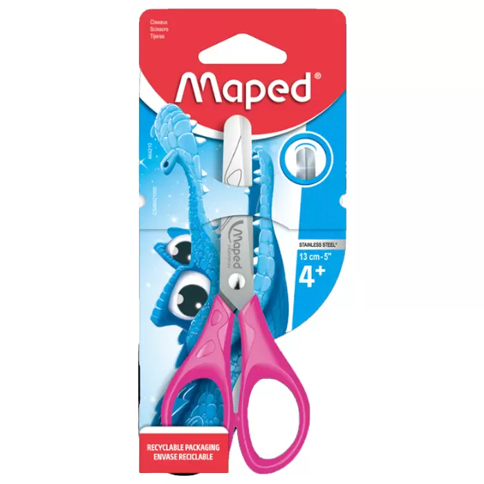 Ножницы 13см "Maped" "Essentials" закругленные лезвия, с европодвесом
