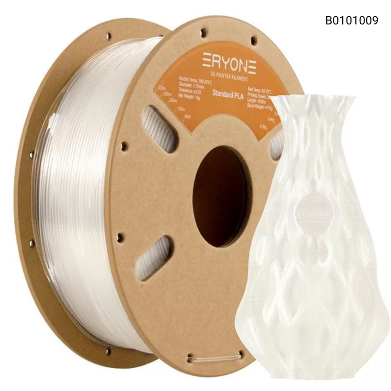 Пластик для 3D принтера Eryone Standard PLA 1.75mm, 1KG/roll, Цвет Transparent