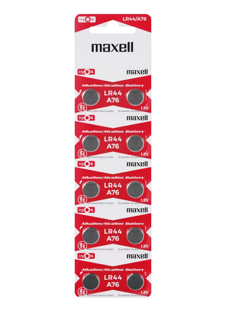 Батарейки Maxell AG13 (LR44, G13, LR1154) 10BL