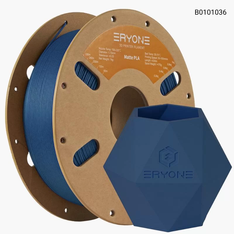 Пластик для 3D принтера Eryone Matte PLA 1.75mm, 1KG/roll, Цвет Navy Blue