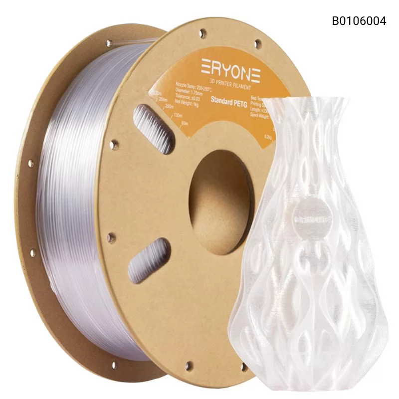 Пластик для 3D принтера Eryone PETG 1.75mm, 1KG/roll, Цвет Transparent