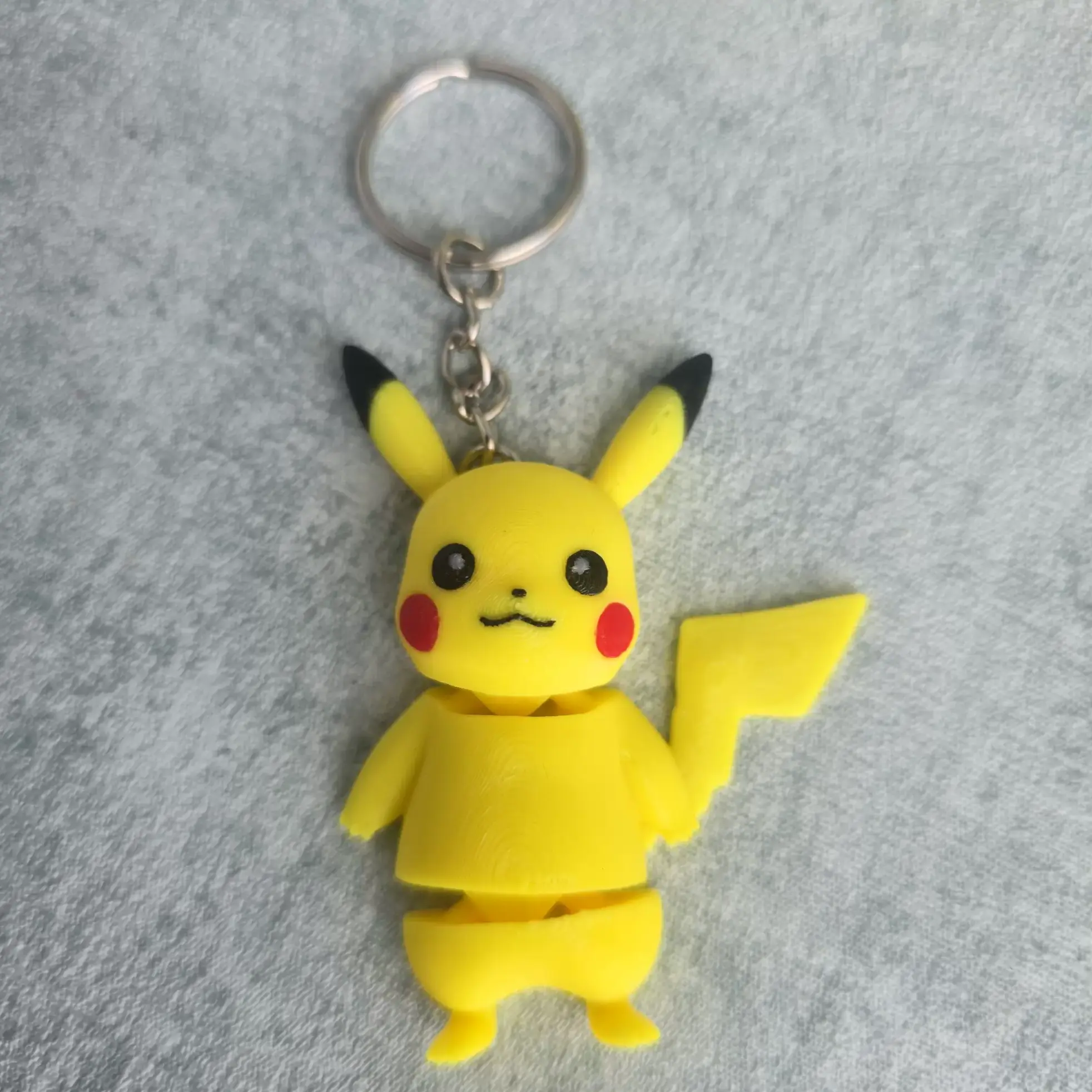 3Д брелок Pikachu покемон 5,5х6,5см, Цвет Жёлтый
