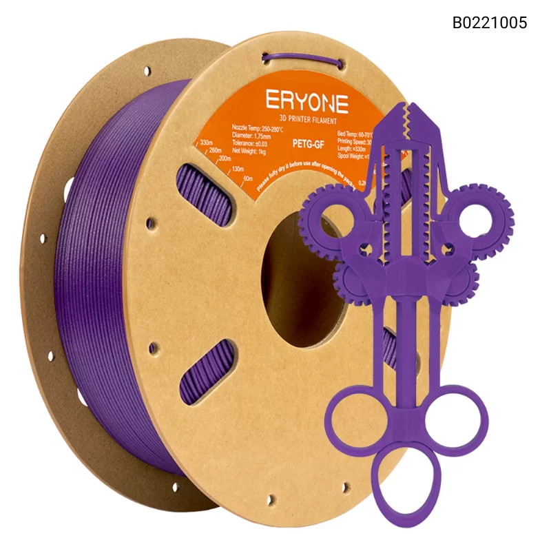Пластик для 3D принтера Eryone Glass Fiber PETG 1.75mm, 1KG/roll, Цвет Purple