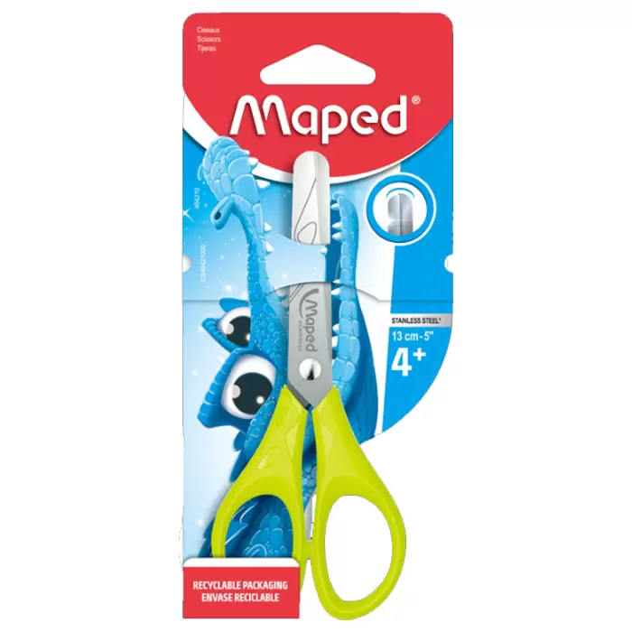 Ножницы 13см "Maped" "Essentials" закругленные лезвия, с европодвесом