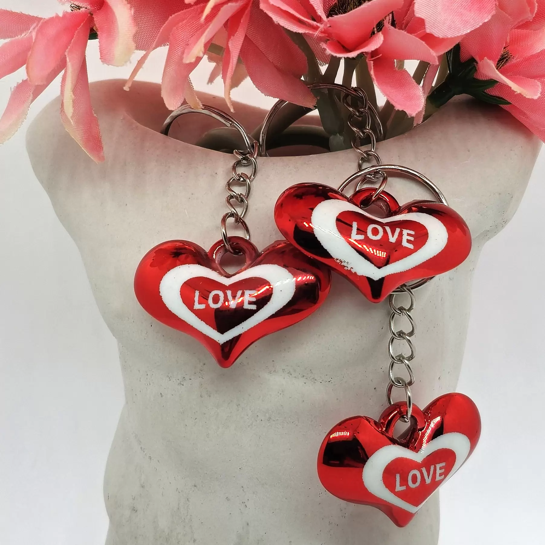 Брелок Сердце Love, Красный 066