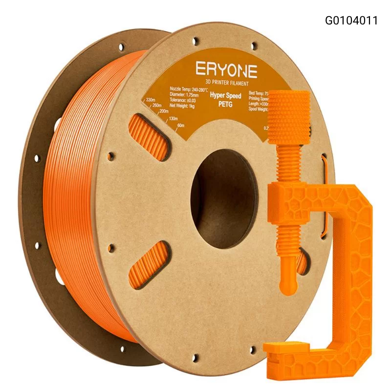 Пластик для 3D принтера Eryone High Speed PETG 1.75mm, 1KG/roll, Цвет Orange