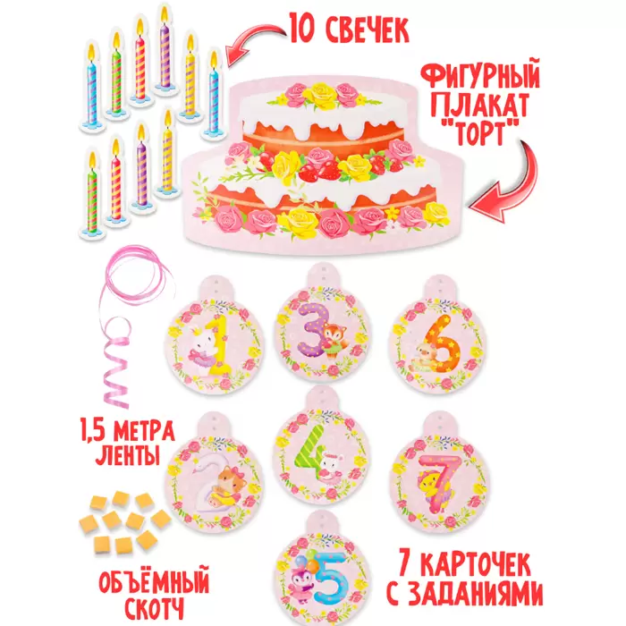 Адвент-календарь "Торт" для девочек