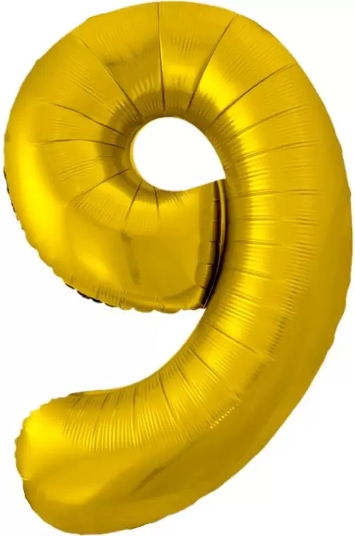 Шар с гелием (34"/86 см) Цифра, 9, Золото