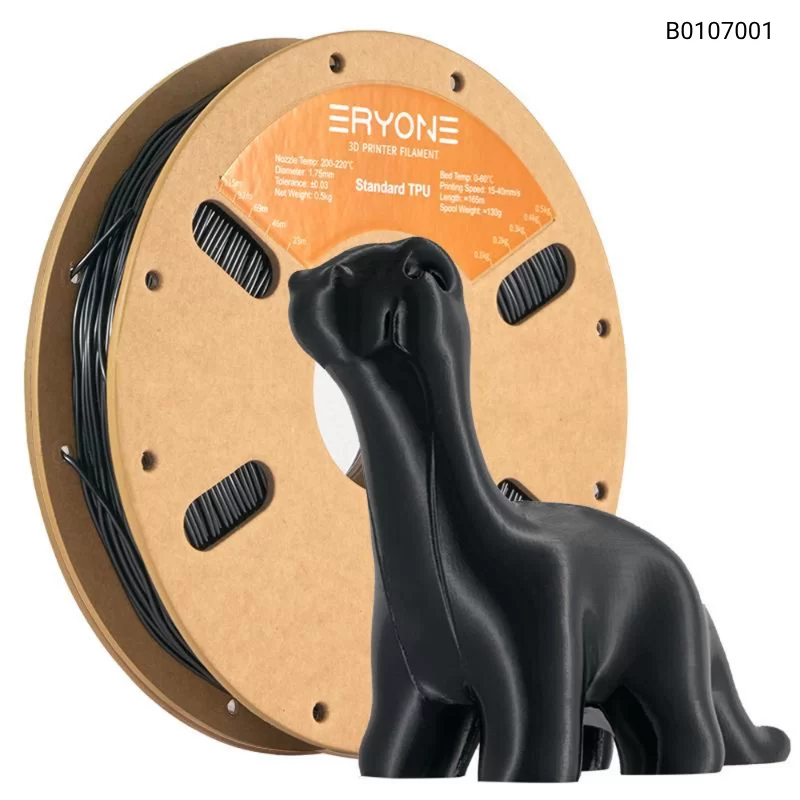 Пластик для 3D принтера Eryone TPU （95A）1.75mm, 0.5KG/roll, Цвет Black