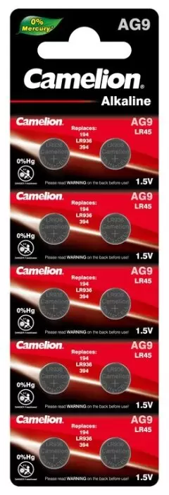 Батарейки Camelion AG9 (LR936, G8, LR45) 10BL Alkaline