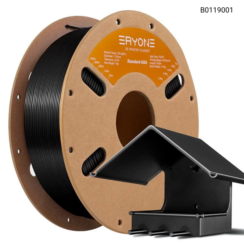 Пластик для 3D принтера Eryone ASA 1.75mm/1KG, Цвет Black