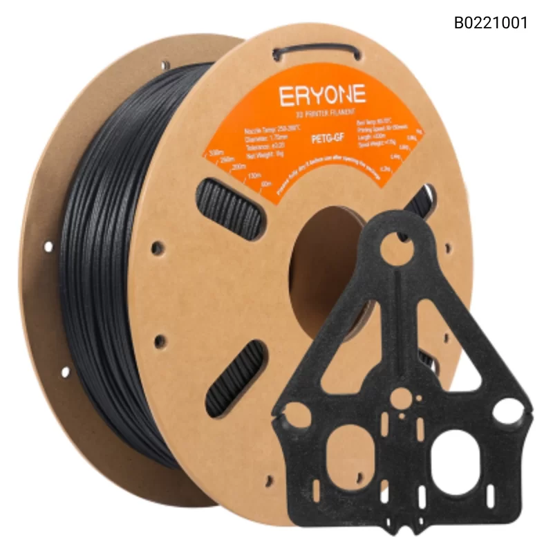 Пластик для 3D принтера Eryone Glass Fiber PETG 1.75mm, 1KG/roll, Цвет Black
