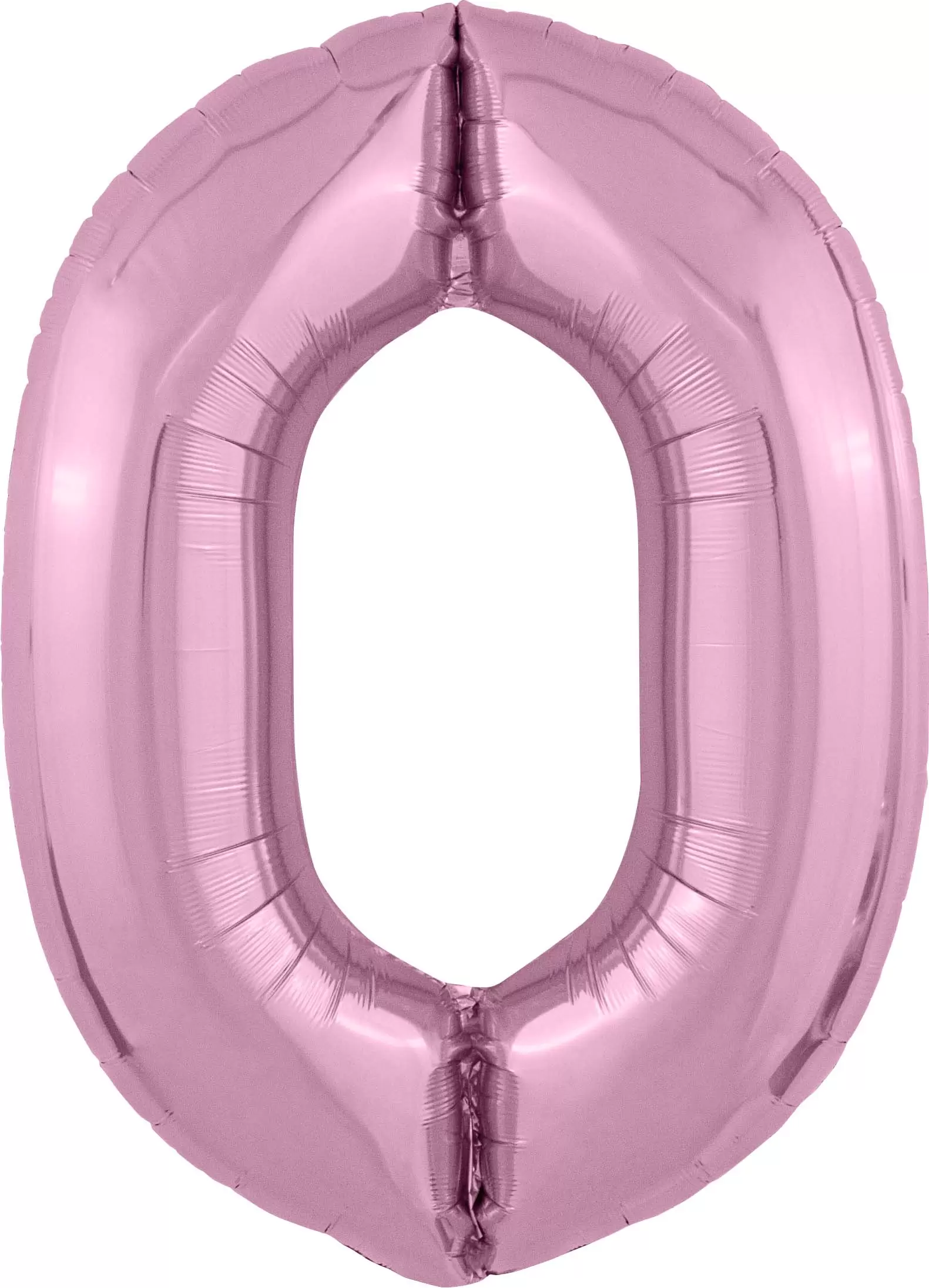 Шар с гелием (40"/102 см) Цифра, 0, Slim, фламинго